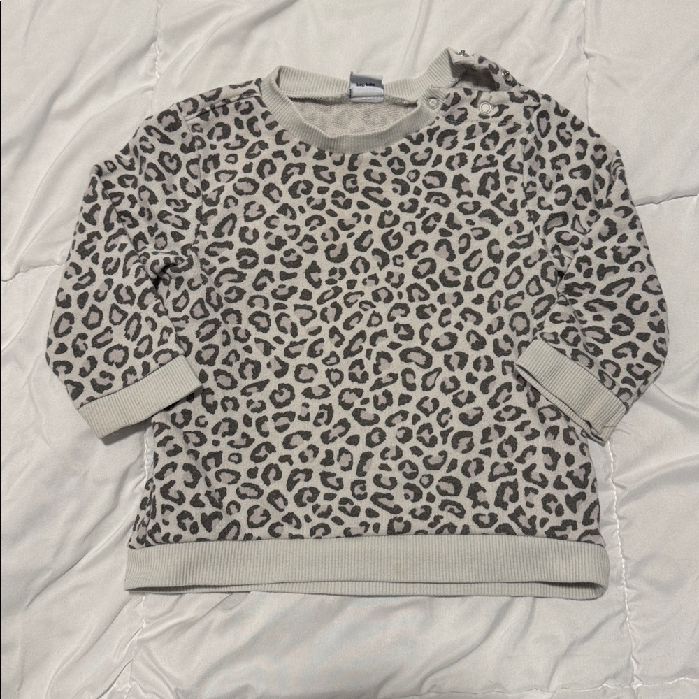 Leopard Print Long Sleeve Sweater 6-12M